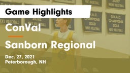 ConVal  vs Sanborn Regional  Game Highlights - Dec. 27, 2021