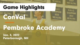 ConVal  vs Pembroke Academy Game Highlights - Jan. 4, 2022