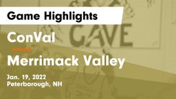 ConVal  vs  Merrimack Valley Game Highlights - Jan. 19, 2022