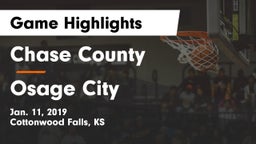 Chase County  vs Osage City  Game Highlights - Jan. 11, 2019
