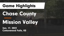 Chase County  vs Mission Valley  Game Highlights - Jan. 17, 2022