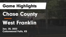 Chase County  vs West Franklin  Game Highlights - Jan. 20, 2022