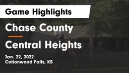 Chase County  vs Central Heights  Game Highlights - Jan. 22, 2022