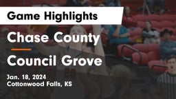 Chase County  vs Council Grove  Game Highlights - Jan. 18, 2024