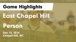 East Chapel Hill  vs Person  Game Highlights - Dec 13, 2016