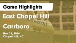 East Chapel Hill  vs Carrboro  Game Highlights - Nov 22, 2016