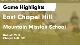 East Chapel Hill  vs Mountain Mission School Game Highlights - Dec 30, 2016