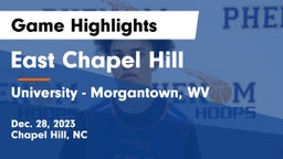 East Chapel Hill  vs University  - Morgantown, WV Game Highlights - Dec. 28, 2023