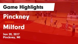 Pinckney  vs Milford Game Highlights - Jan 20, 2017