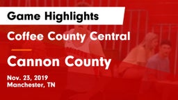 Coffee County Central  vs Cannon County  Game Highlights - Nov. 23, 2019