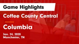Coffee County Central  vs Columbia Game Highlights - Jan. 24, 2020