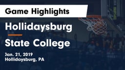 Hollidaysburg  vs State College  Game Highlights - Jan. 21, 2019