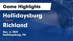 Hollidaysburg  vs Richland  Game Highlights - Dec. 3, 2022