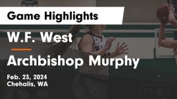 W.F. West  vs Archbishop Murphy  Game Highlights - Feb. 23, 2024
