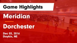 Meridian  vs Dorchester  Game Highlights - Dec 03, 2016
