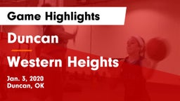 Duncan  vs Western Heights  Game Highlights - Jan. 3, 2020