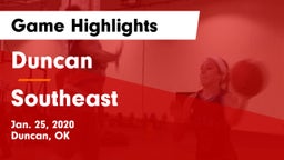 Duncan  vs Southeast  Game Highlights - Jan. 25, 2020