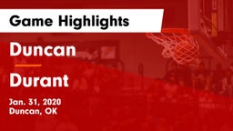 Duncan  vs Durant  Game Highlights - Jan. 31, 2020