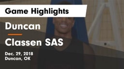 Duncan  vs Classen SAS Game Highlights - Dec. 29, 2018