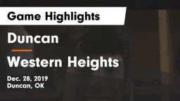 Duncan  vs Western Heights  Game Highlights - Dec. 28, 2019