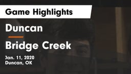 Duncan  vs Bridge Creek  Game Highlights - Jan. 11, 2020
