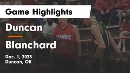 Duncan  vs Blanchard   Game Highlights - Dec. 1, 2023