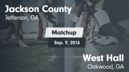 Matchup: Jackson County High vs. West Hall  2016