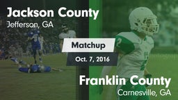 Matchup: Jackson County High vs. Franklin County  2016