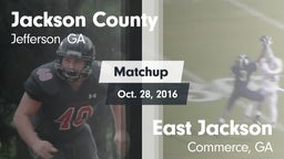 Matchup: Jackson County High vs. East Jackson  2016