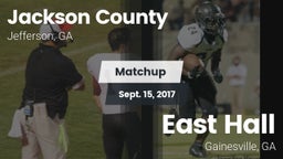 Matchup: Jackson County High vs. East Hall  2017