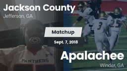Matchup: Jackson County High vs. Apalachee  2018