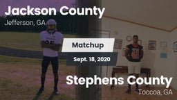 Matchup: Jackson County High vs. Stephens County  2020