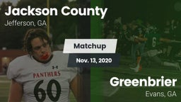 Matchup: Jackson County High vs. Greenbrier  2020