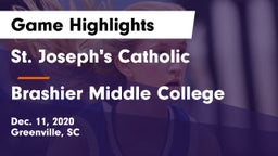 St. Joseph's Catholic  vs Brashier Middle College Game Highlights - Dec. 11, 2020