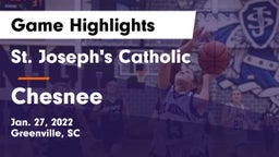St. Joseph's Catholic  vs Chesnee  Game Highlights - Jan. 27, 2022