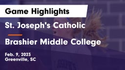 St. Joseph's Catholic  vs Brashier Middle College Game Highlights - Feb. 9, 2023