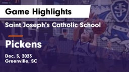 Saint Joseph's Catholic School vs Pickens  Game Highlights - Dec. 5, 2023