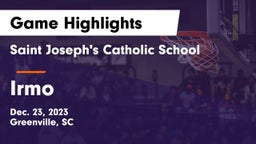Saint Joseph's Catholic School vs Irmo  Game Highlights - Dec. 23, 2023