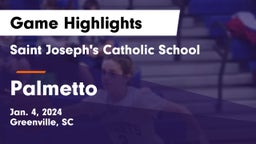 Saint Joseph's Catholic School vs Palmetto  Game Highlights - Jan. 4, 2024