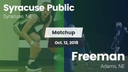 Matchup: Syracuse vs. Freeman  2018