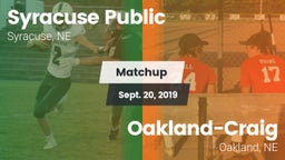 Matchup: Syracuse vs. Oakland-Craig  2019