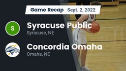 Recap: Syracuse Public  vs. Concordia Omaha 2022