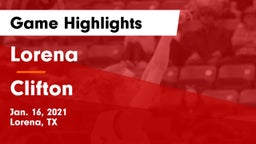 Lorena  vs Clifton  Game Highlights - Jan. 16, 2021