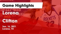 Lorena  vs Clifton  Game Highlights - Jan. 16, 2021