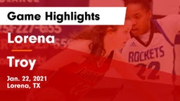 Lorena  vs Troy  Game Highlights - Jan. 22, 2021