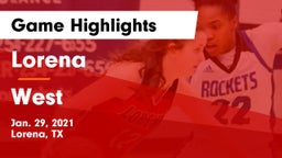 Lorena  vs West  Game Highlights - Jan. 29, 2021