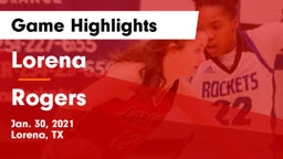 Lorena  vs Rogers  Game Highlights - Jan. 30, 2021