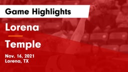 Lorena  vs Temple  Game Highlights - Nov. 16, 2021