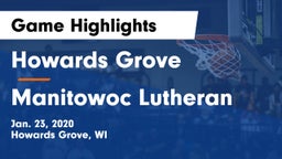Howards Grove  vs Manitowoc Lutheran  Game Highlights - Jan. 23, 2020