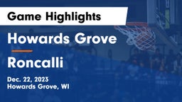 Howards Grove  vs Roncalli  Game Highlights - Dec. 22, 2023